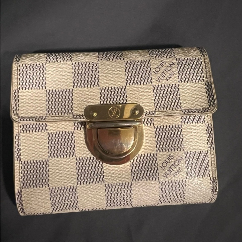 💛💯Authentic LOuis Vuitton Damier Azur Koala Wallet 💛
